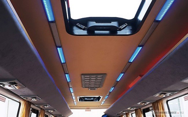 Аварийные выходы в автобусе